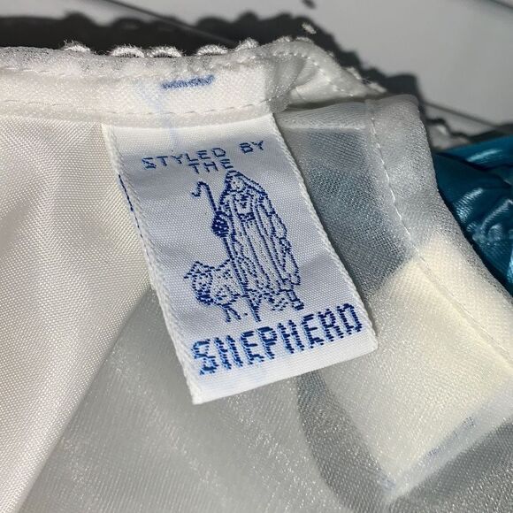 Vintage Sheer Chiffon Double Layered Christening Gown XL 2T - Picture 15 of 16